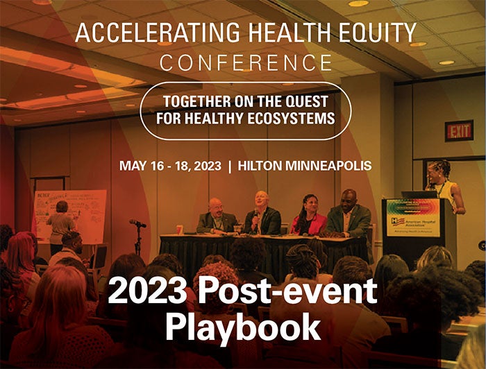 Cover image, Accelerating Health Equity Conference Playbook