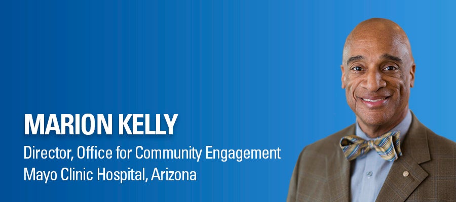 Marion Kelly headshot. Director, Office for Community Engagement, Mayo Clinic Hospital, Arizona.