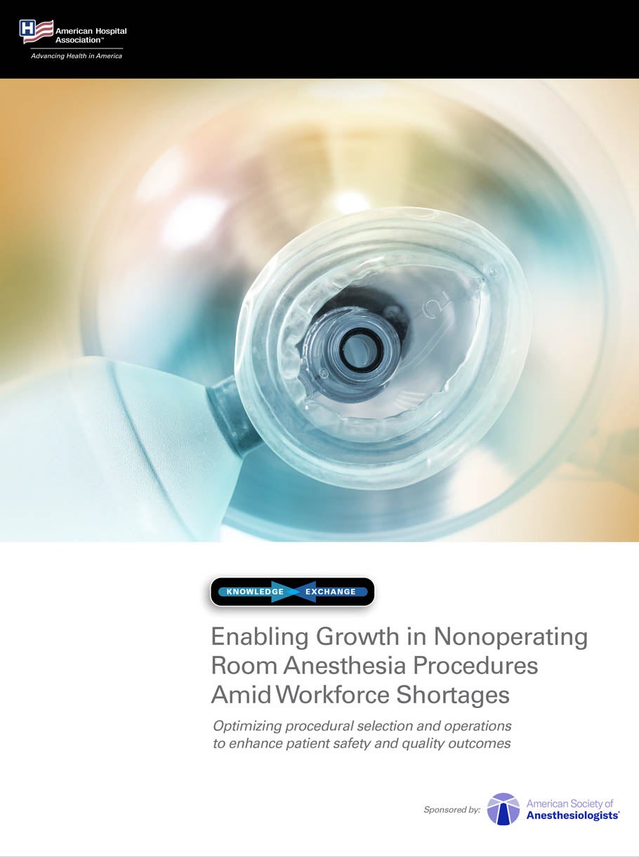 AHA Knowledge Exchange | Enabling Growth in Nonoperating Room Anesthesia Procedures Amid Workforce Shortages